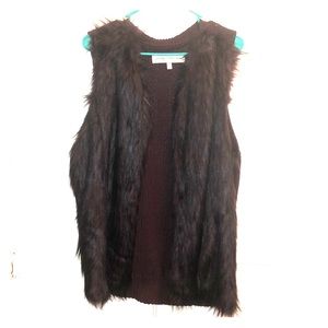 Purple feaux fur vest